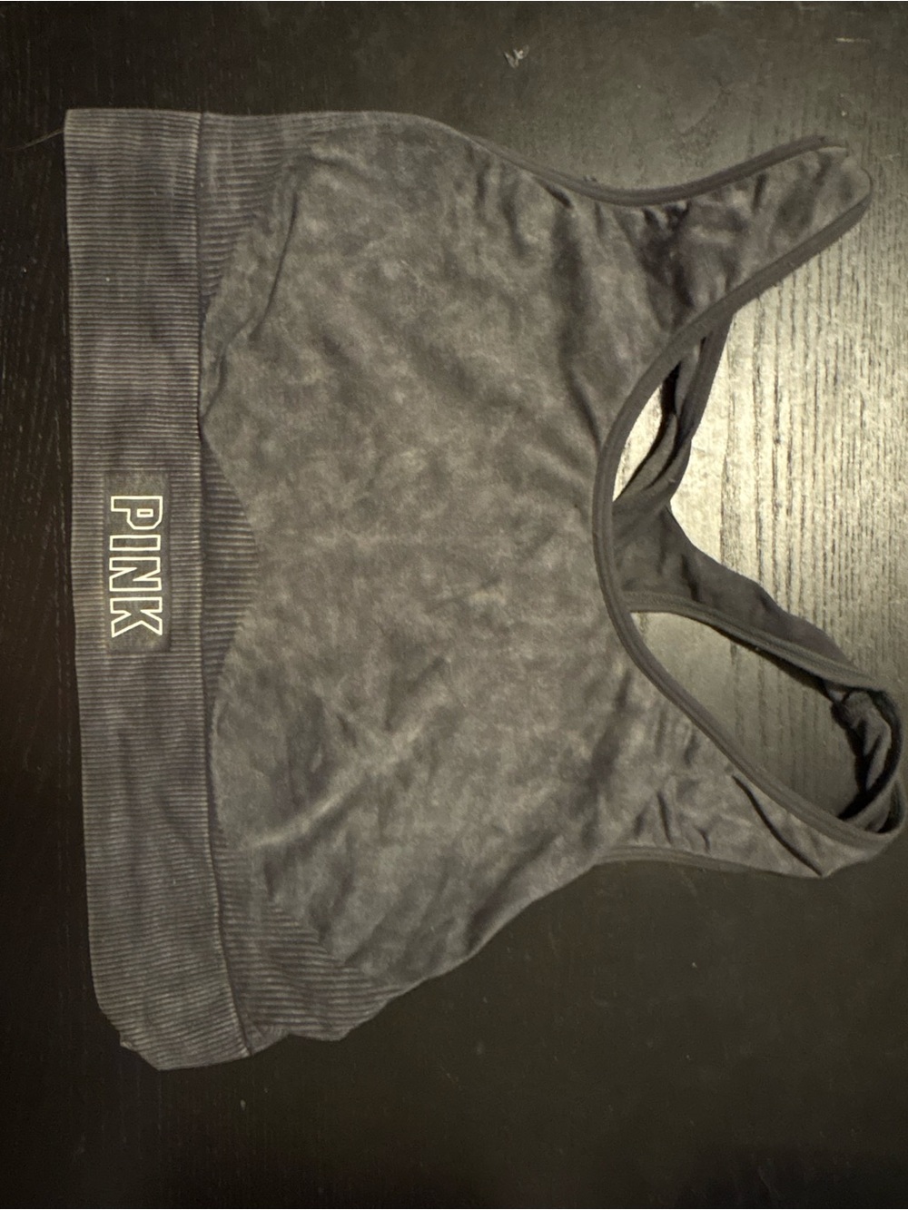 PINK Victoria's Secret Charcoal Gray Seamless Sports Bralette